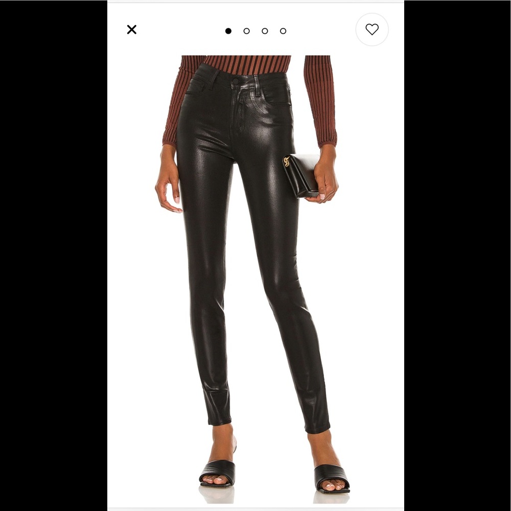 L’agence Marguerite high rise coated denim